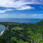 Joli point de vue sur Tautira depuis la promenade de la croix (Tahiti)