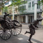 Scène de vie dans Chinatown (Nanki Street, Singapour)