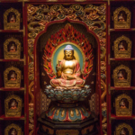 Boiseries dans le Buddha Tooth Relic Temple (Singapour)