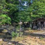 Le typhon est passé pas loin, laissant du boulot pour les jardiniers ! (Takayama)