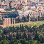 Vue sur le Temple de Zeus, Athènes