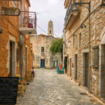 Le joli centre piéton d'Areopolis