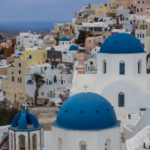 Domes bleus à Oia (Santorin)